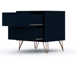 Rockefeller Dresser and Nightstand Set in Tatiana Midnight Blue by Manhattan Comfort at Eve Furniture