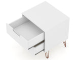 Rockefeller Dresser and Nightstand Set in White by Manhattan Comfort at Eve Furniture