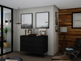 Rockefeller Dresser in Black by Manhattan Comfort at Eve Furniture