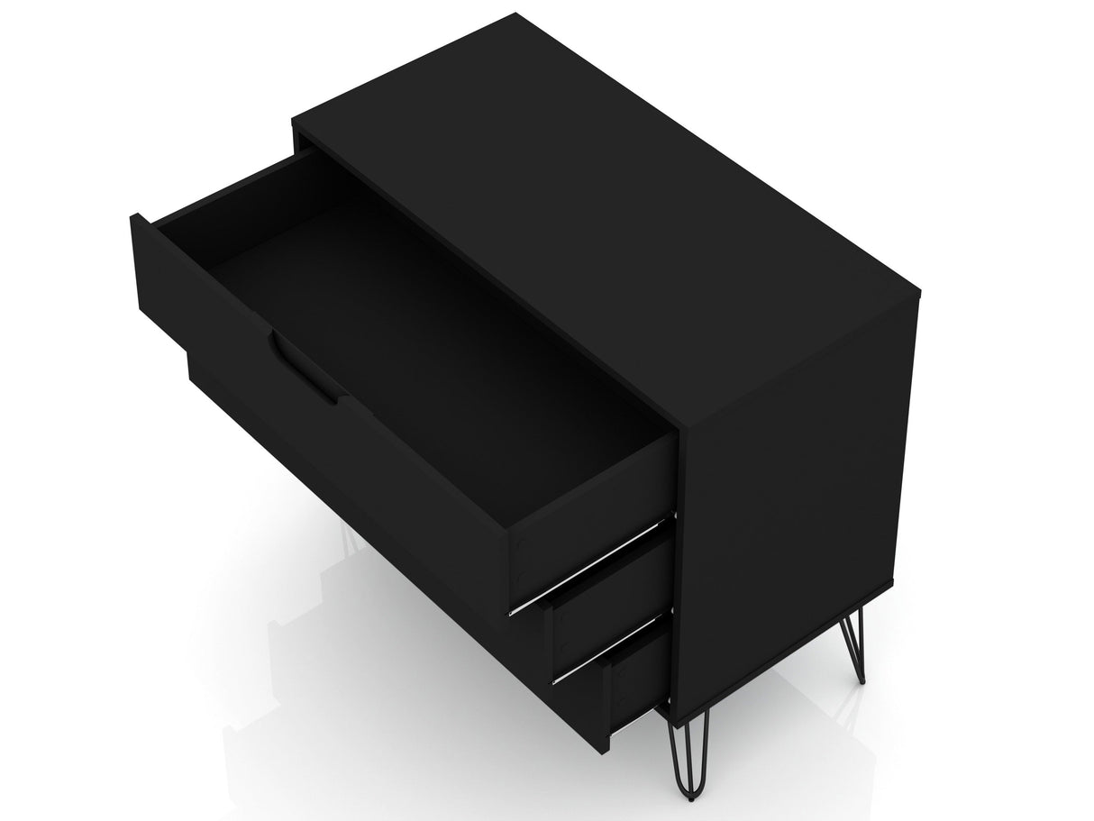 Rockefeller Dresser in Black by Manhattan Comfort at Eve Furniture