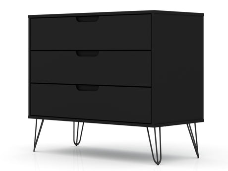 Rockefeller Dresser in Black by Manhattan Comfort at Eve Furniture
