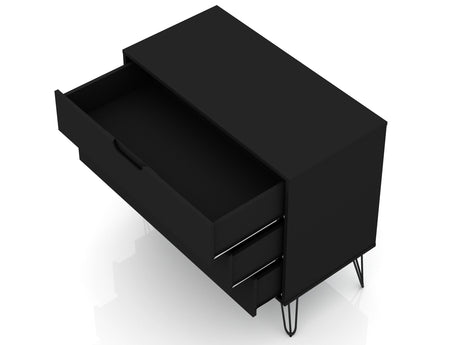 Rockefeller Dresser in Black by Manhattan Comfort at Eve Furniture