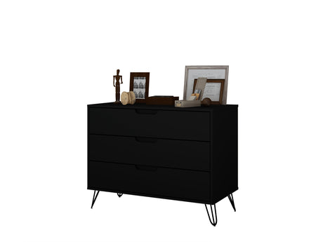 Rockefeller Dresser in Black by Manhattan Comfort at Eve Furniture