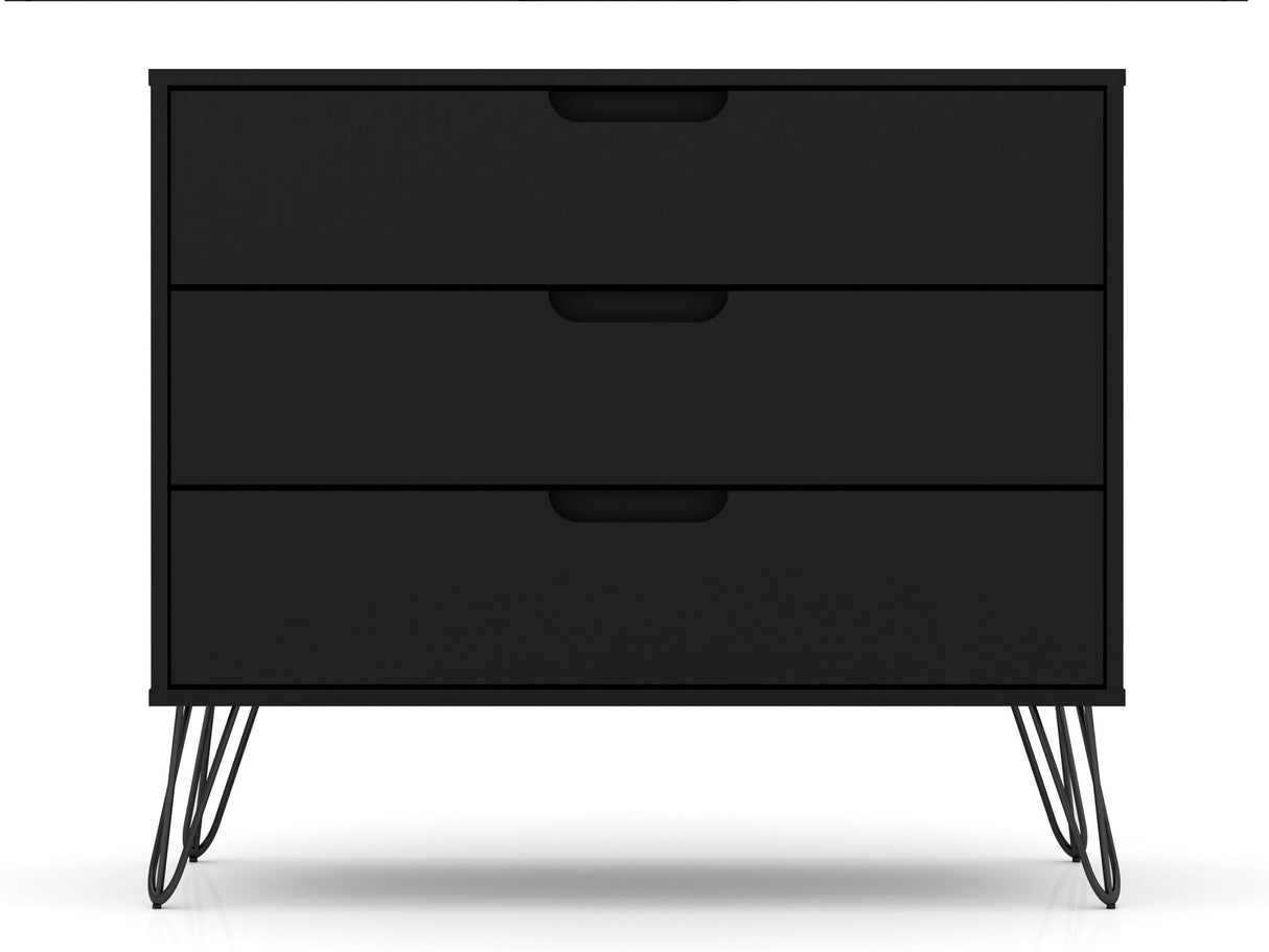 Rockefeller Dresser in Black by Manhattan Comfort at Eve Furniture