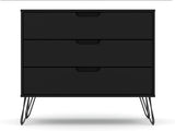 Rockefeller Dresser in Black (set of 2) by Manhattan Comfort at Eve Furniture