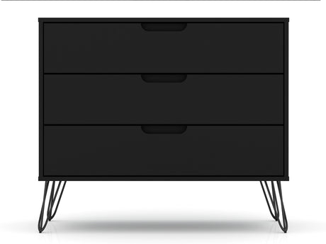 Rockefeller Dresser in Black (set of 2) by Manhattan Comfort at Eve Furniture