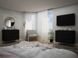 Rockefeller Dresser in Black (set of 2) by Manhattan Comfort at Eve Furniture