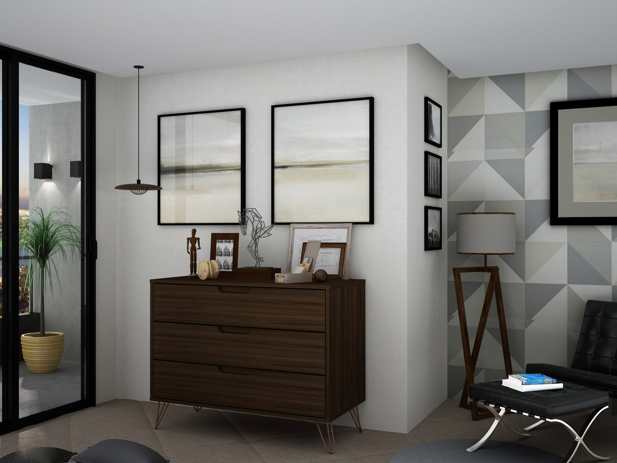 Rockefeller Dresser in Brown by Manhattan Comfort at Eve Furniture