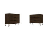 Rockefeller Dresser in Brown (set of 2) by Manhattan Comfort at Eve Furniture