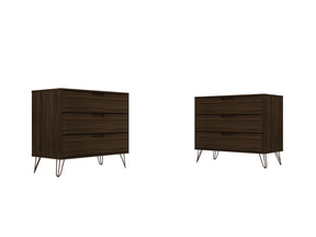Rockefeller Dresser in Brown (set of 2) by Manhattan Comfort at Eve Furniture
