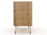 Rockefeller Dresser in Nature and Rose Pink (set of 2) by Manhattan Comfort at Eve Furniture