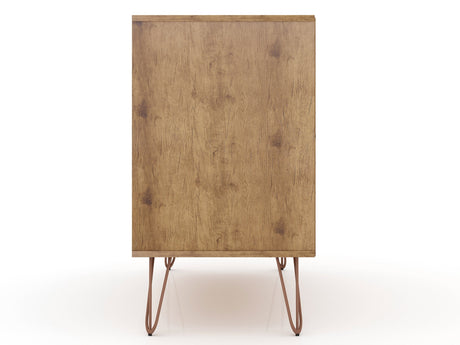 Rockefeller Dresser in Nature and Rose Pink (set of 2) by Manhattan Comfort at Eve Furniture