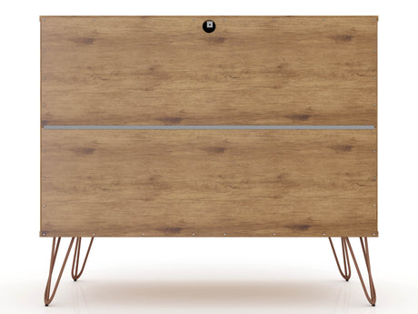 Rockefeller Dresser in Nature and Textured Grey by Manhattan Comfort at Eve Furniture