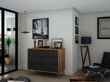 Rockefeller Dresser in Nature and Textured Grey by Manhattan Comfort at Eve Furniture