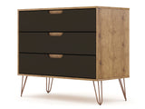 Rockefeller Dresser in Nature and Textured Grey by Manhattan Comfort at Eve Furniture