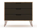 Rockefeller Dresser in Nature and Textured Grey by Manhattan Comfort at Eve Furniture
