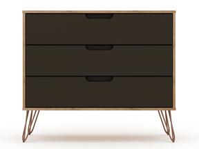 Rockefeller Dresser in Nature and Textured Grey by Manhattan Comfort at Eve Furniture