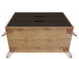 Rockefeller Dresser in Nature and Textured Grey (set of 2) by Manhattan Comfort at Eve Furniture