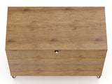 Rockefeller Dresser in Nature and Textured Grey (set of 2) by Manhattan Comfort at Eve Furniture