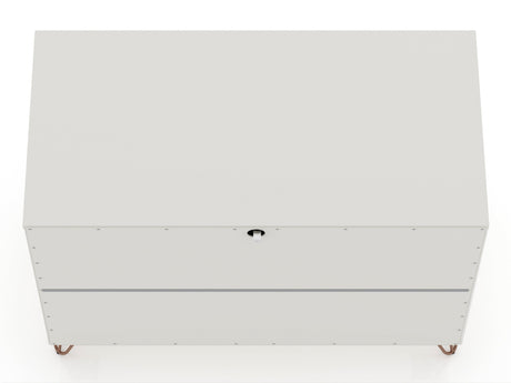 Rockefeller Dresser in Off White (set of 2) by Manhattan Comfort at Eve Furniture