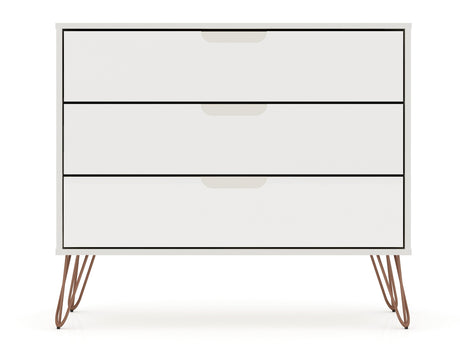 Rockefeller Dresser in Off White (set of 2) by Manhattan Comfort at Eve Furniture