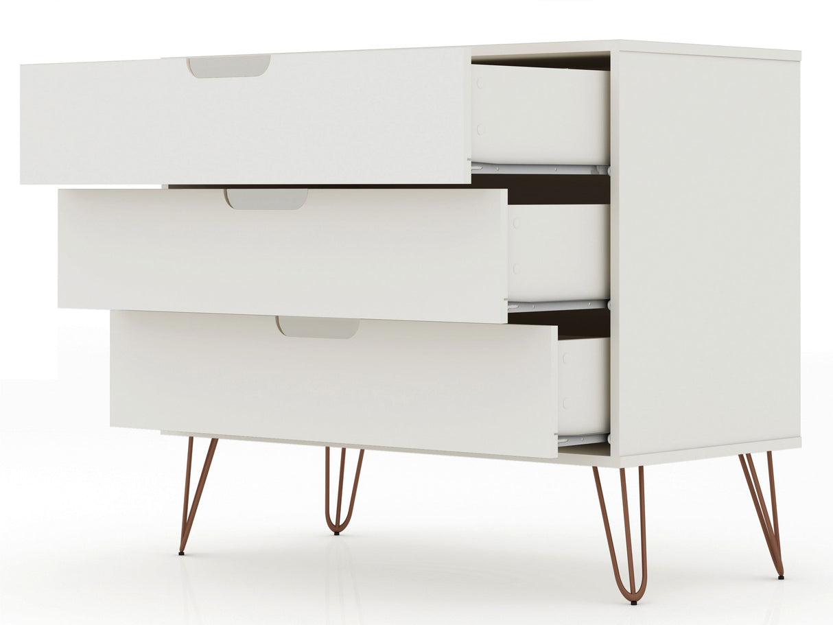 Rockefeller Dresser in Off White (set of 2) by Manhattan Comfort at Eve Furniture