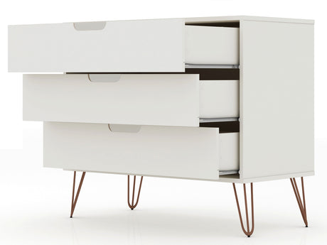 Rockefeller Dresser in Off White (set of 2) by Manhattan Comfort at Eve Furniture