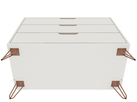 Rockefeller Dresser in Off White (set of 2) by Manhattan Comfort at Eve Furniture