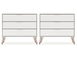 Rockefeller Dresser in Off White (set of 2) by Manhattan Comfort at Eve Furniture