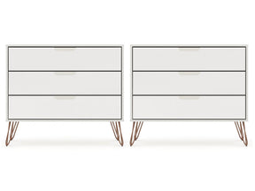 Rockefeller Dresser in Off White (set of 2) by Manhattan Comfort at Eve Furniture