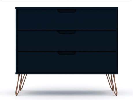 Rockefeller Dresser in Tatiana Midnight Blue (set of 2) by Manhattan Comfort at Eve Furniture