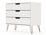 Rockefeller Dresser in White by Manhattan Comfort at Eve Furniture
