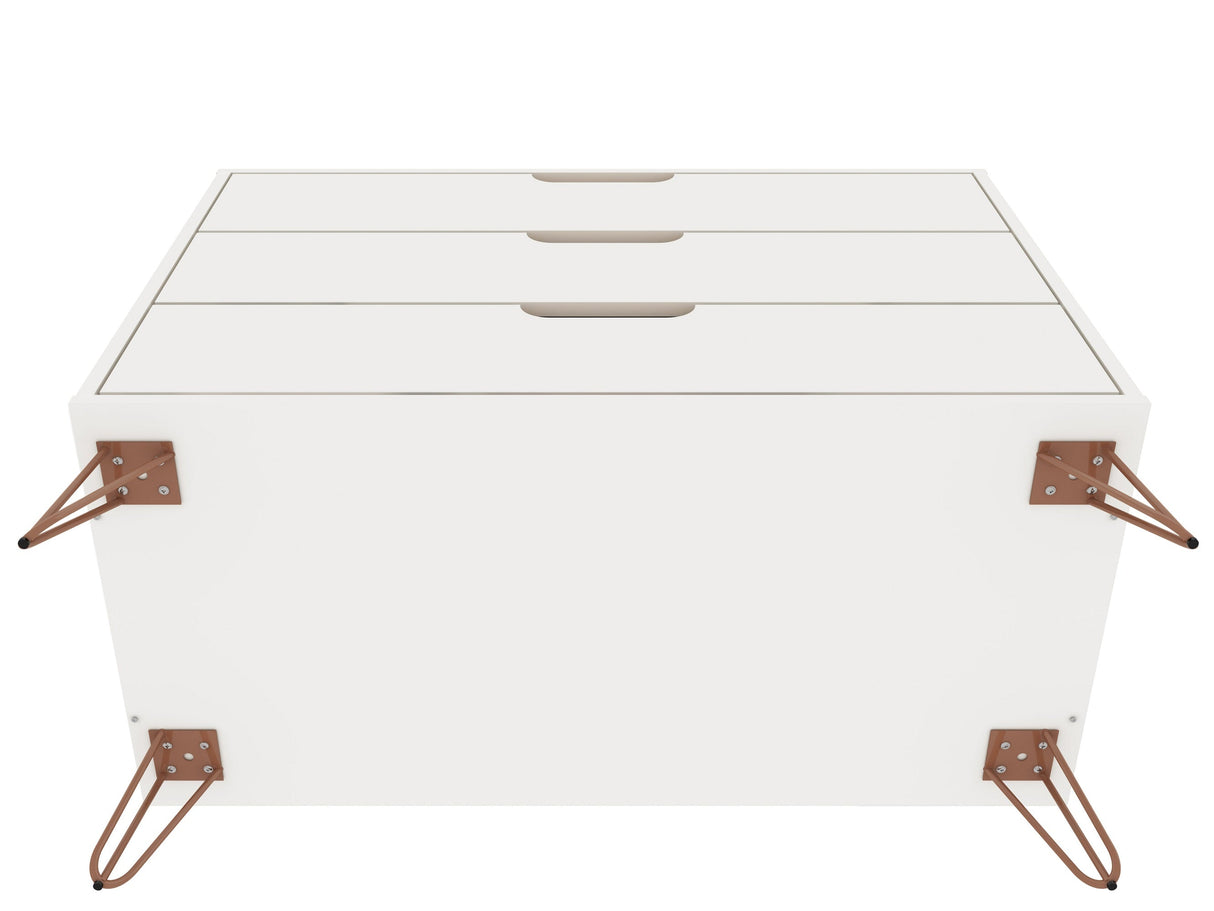 Rockefeller Dresser in White by Manhattan Comfort at Eve Furniture