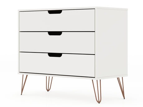 Rockefeller Dresser in White by Manhattan Comfort at Eve Furniture