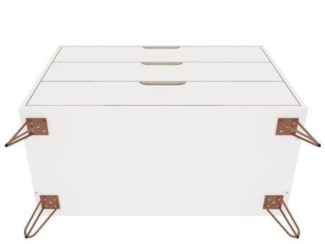 Rockefeller Dresser in White by Manhattan Comfort at Eve Furniture