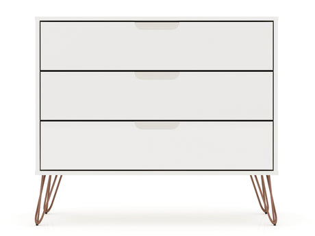 Rockefeller Dresser in White by Manhattan Comfort at Eve Furniture