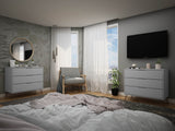 Rockefeller Dresser in White (set of 2) by Manhattan Comfort at Eve Furniture