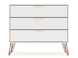 Rockefeller Dresser in White (set of 2) by Manhattan Comfort at Eve Furniture