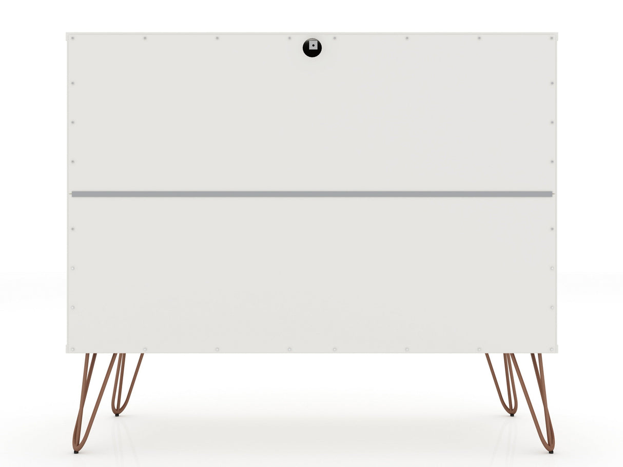 Rockefeller Dresser in White (set of 2) by Manhattan Comfort at Eve Furniture