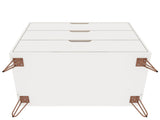 Rockefeller Dresser in White (set of 2) by Manhattan Comfort at Eve Furniture