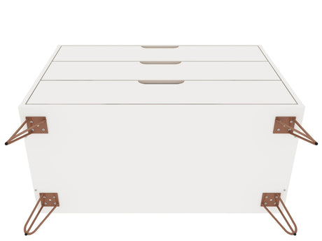 Rockefeller Dresser in White (set of 2) by Manhattan Comfort at Eve Furniture