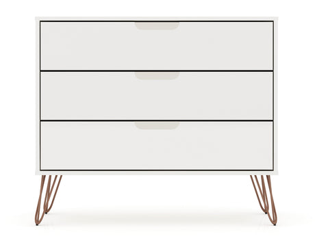 Rockefeller Dresser in White (set of 2) by Manhattan Comfort at Eve Furniture