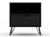 Rockefeller Nightstand 1.0 in Black (set of 2) by Manhattan Comfort at Eve Furniture