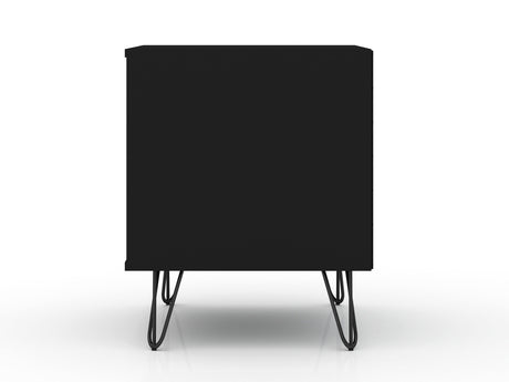Rockefeller Nightstand 1.0 in Black (set of 2) by Manhattan Comfort at Eve Furniture