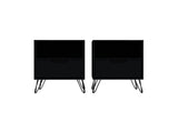 Rockefeller Nightstand 1.0 in Black (set of 2) by Manhattan Comfort at Eve Furniture