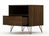 Rockefeller Nightstand 1.0 in Brown (set of 2) by Manhattan Comfort at Eve Furniture
