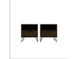 Rockefeller Nightstand 1.0 in Brown (set of 2) by Manhattan Comfort at Eve Furniture