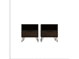 Rockefeller Nightstand 1.0 in Brown (set of 2) by Manhattan Comfort at Eve Furniture