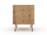 Rockefeller Nightstand 1.0 in Nature and Textured Grey (set of 2) by Manhattan Comfort at Eve Furniture