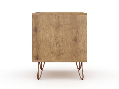Rockefeller Nightstand 1.0 in Nature and Textured Grey (set of 2) by Manhattan Comfort at Eve Furniture